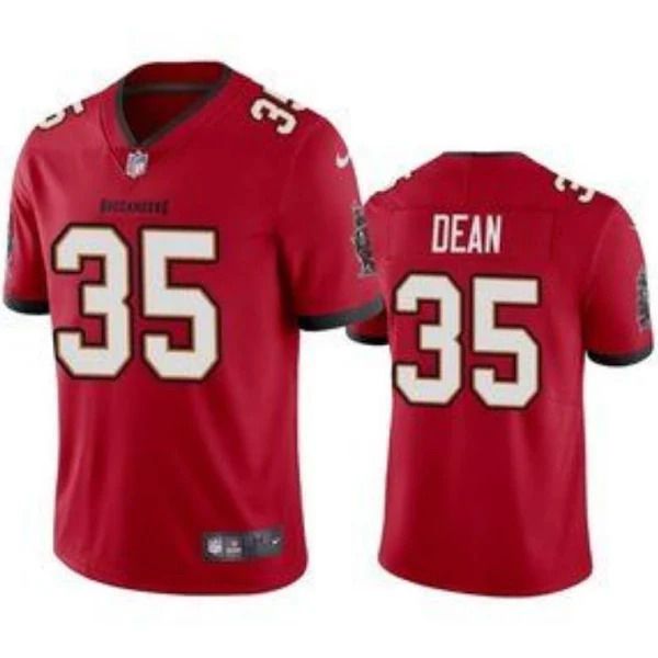Men Tampa Bay Buccaneers 35 Jamel Dean Nike Red Vapor Limited NFL Jersey